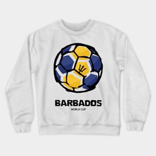 Barbados Football Country Flag Crewneck Sweatshirt